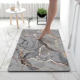 Bath Mats Bathroom Mat Soft Diatomaceous Earth Floor Pad Rugs Super Absorbent Toilet Carpet Door Foot Non-slip Shower