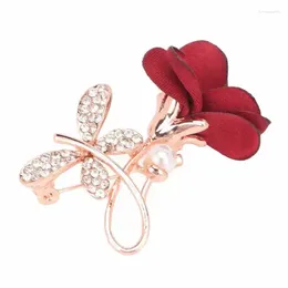 Brooches Elegant Rose Brooch Layered Petals Pin Hypoallergenic Eye Catching Romantic Exquisite Texture For Wedding