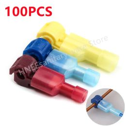 10-100pcs T Tap Type Electrical Connector Crimp Terminals Fast Wire Terminal Connectors Splice Insulated Male Female Terminal