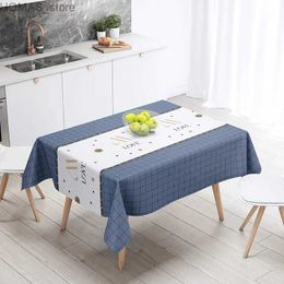 Table Cloth Simple Nordic Style Tablecloth Waterproof Wedding Decoration Rectangular Tablecloth Home Table Tablecloth Coffee Table Ornaments Y240401
