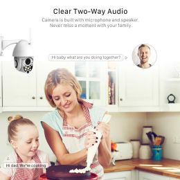 BESDER 1080P PTZ Speed Dome IP Camera Outdoor Waterproof IP66 WiFi Security Camera 4X Digital Zoom Two Way Audio App YCC365