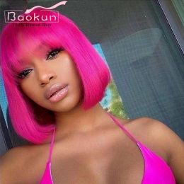 Short Pink 613 HD Lace Frontal Wig 13x6 Human Hair Wig With Bangs Brown Purple 13x4 Blonde Bob Wig Lace Front Human Hair Wigs