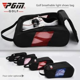 Bags PGM Golf Sports Shoes Bag Largecapacity Square Bag Outdoor Portable Permeable Mesh Nylon Shoe Bag Suitable For Different Sizes