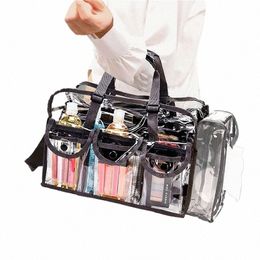 men's Women's Cosmetic Bag Transparent Waterproof Large-Capacity Lipstick Toiletries Skin Care Products Organizer Makeup Bag K0nf#