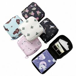 women Girls Kawaii Cosmetic Makeup Tamp Bear Napkin Pouch Storage Bag Coin Purse Sanitary Pads Bag Mini Data Cables Organizer D05y#