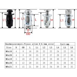 M4 M5 M6 Jack Nut Hex Phillips Screw Bolt Kit Panel License Fix Clamp Lock Metal Petal Rivnut 50Pcs Rivet Nut+1Pcs Riveter Gun