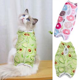 Dog Apparel Cat Recovery Suit Wound Prevention Anti Licking Breathable Kitten Shirt After Wear Pet Clothes