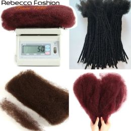 Rebecca Brazilian Afro kinky Curly Bulk Human Hair For Braiding 50g/pc Natural Colour Braids Hair No Weft Dreadlocks Crochet Bulk