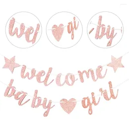 Party Decoration Pentagram Baby Latte Decor Gender Reveal Paper Decorative Banner For Shower