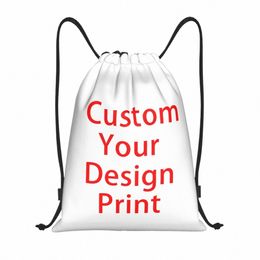 custom Custom Your Design Drawstring Backpack Bags Women Lightweight Customized Logo Printed Gym Sports Sackpack Sacks for Yoga t3aN#