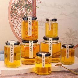 Storage Bottles 380ml Six Glass Sealed Jar Sauce Honey Jam
