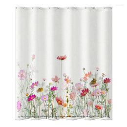 Shower Curtains 1 Piece Watercolor Eucalyptus Curtain Machine Washable Decor Bath Polyester Fabric