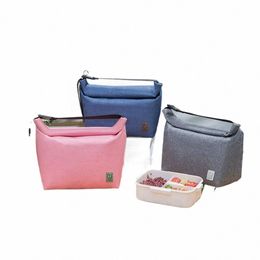 women Portable Lunch Bag Dinner Ctainer School Food Storage Bags Thermal Insulated Lunch Box Tote Cooler Handbag Bento Pouch 02Y5#