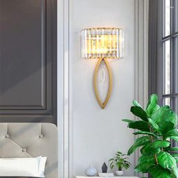 Wall Lamp Modern LED Crystal Bedroom Living Room TV Background Sconce Nordic Metal Decoration Indoor Luxury Lights