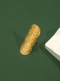 MANDI Low Price Gold Plated Coin Finger Ring Turkish Men Women Couple Rings Luxury Unisex Adjustable Vintage Wedding Jewelry