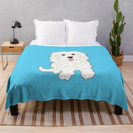 Blankets Cute White Fluffy Dog Throw Blanket Extra Large