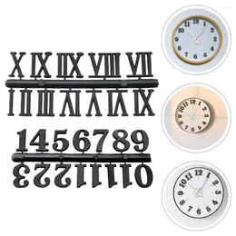Clocks Accessories 2 Sets Clock Number Plate Self Adhesive Numbers Digital Wall Hands Replacement Parts Tricolour