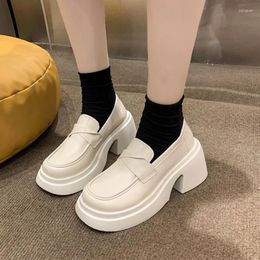 Casual Shoes Autumn 2024 Thick Soled Elevated Loafers Comfortable Platform For Women Fashion Zapatos De Mujer