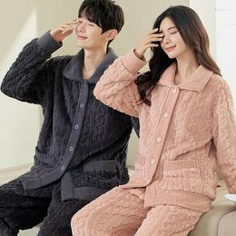 Home Clothing Spring Autumn Winter Flannel Pyjamas For Women Men Long Robe Jacket Cute Wear Sleepwear Lover Warm Lounge Bathrobe