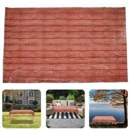 Table Cloth 4 Pcs Decorations Rectangular Wood Grain Tablecloth Rectangle Pe Home Retro Cloths Decorative Runner