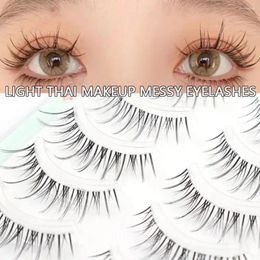 False Eyelashes 3D Mink Lashes Natural Short Full Strip Transparent Style Terrier D0D7