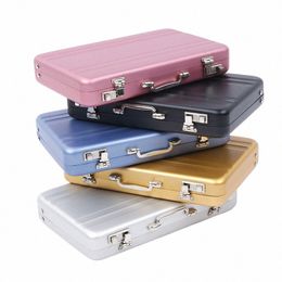 Aluminium Busin ID Credit Card Holder Mini Mental Suitcase Busin Bank Card Name Card Holder Box Case Organiser Brand g3z9#