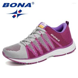 Casual Shoes BONA Typical Style Women Running Outdoor Walking Jogging Sneakers Lace Up Mesh Athletic Soft Fast