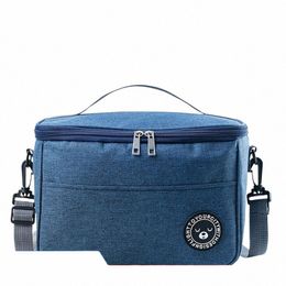 portable Lunch Bag Thermal Insulated Lunch Box Tote Cooler Handbag Waterproof Backpack Bento Pouch Company Food Storage Bags Q0ve#