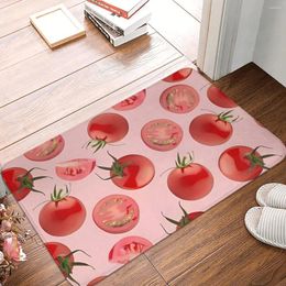 Bath Mats Red Tomato Mat Vegetable Bathroom For Shower Home Entrance Soft Waterproof Foot Anti-Slip Design Toilet Pad