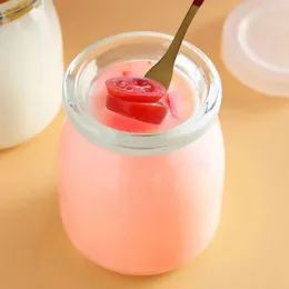 Storage Bottles 100/150/200ml Wishing Bottle Pudding Glass Cups With Lid High Temperature Resistant Yogurt Container Jar