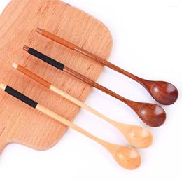 Spoons Dessert Durable Flatware Long Handle Tableware Kitchen Wooden Spoon Soup Coffee