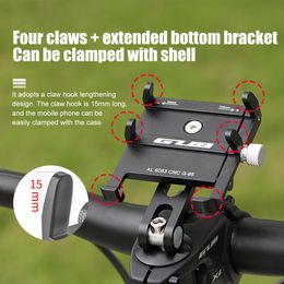GUB G-95 Bicycle Phone Holder Aluminium Alloy Stand for Cell Phone Anti-slip Adjustable Bottom Bracket Phone Accessories