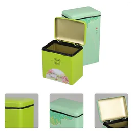 Storage Bottles 2Pcs Dry Tinplate Box Empty Tins Home Kitchen Containers Colorful Light Green ( Size )