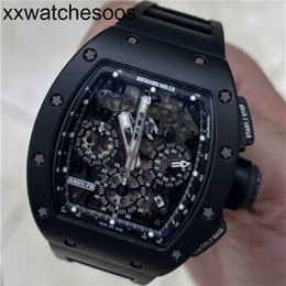 Men MiersRichs Watch VS Factory Men Tpt Case Black Phantom WatchM0KLCarbon fiber case