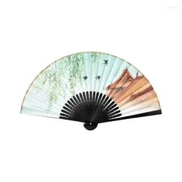 Decorative Figurines Chinese Classical Folding Fan Antiquity Hanfu Matching Handheld Forbidden City Cultural Creative Craft Ventilador