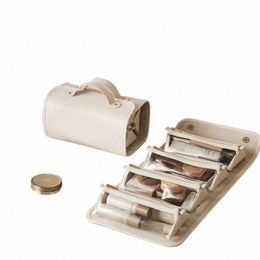 detachable Cosmetic Bag Portable Large Capacity 4 in 1 Makeup Bags Portable Folding Travel Cosmetics Storage Toiletry Handbag e9dq#
