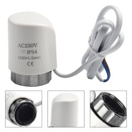 AC230V Electric Thermal Actuator M30*1.5mm For Floor Heating Radiator Valve Water Distributor Water Heating Electric Actuator