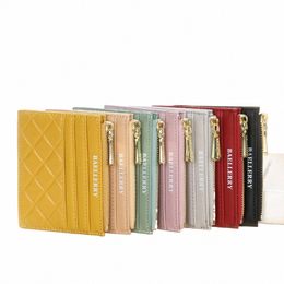 2021 New Mini Women Wallets Card Wallets Slim Zipper PU Leather Top Quality Fi Female Purse Card Holder Wallet Z6Tp#