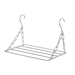 Hangers 50JC Balcony Folding Shoe Drying Rack Clothes Airer Stainless Steel Laundry Underwear Towel Storage