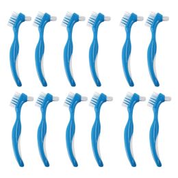 Toothbrushes 12 Pack Denture Brush Hard Denture Cleaning Brush False Teeth Brush Toothbrush