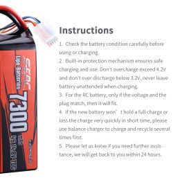 SUNPADOW 4S 14.8V Lipo Battery 7300mAh 70C Soft Pack with XT90 Plug for RC Vehicles Buggy Truggy Crawler Monster Truck Car Hobby