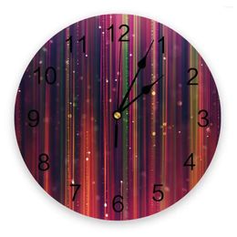 Wall Clocks Abstract Neon Colourful Clock Modern Design Living Room Decoration Kitchen Mute Watch Home Interior Decor