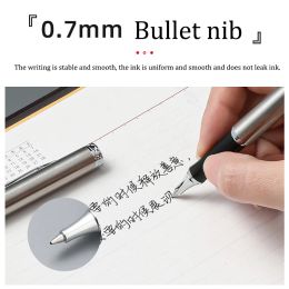 Japan Pentel Metal Gel Pen K600 Black Core Smooth Quick Drying Ballpoint Pen 0.7mm Office Supplies Stationery Kawaii Pens