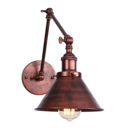 Vintage Industrial Wall Sconce Lamp Wandlamp with Swing Arm 110V-240V Indoor Bedroom Balcony Bar Aisle Retro Wall Lights E27