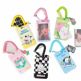 cute Card Set Student School License Bus Meal Card Protecti Sleeve Key Chain Badge ID Set Q8tx#