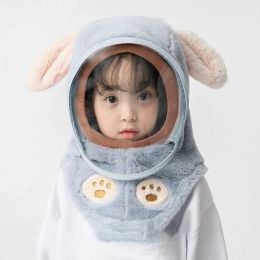 Children's Hats Autumn Winter Windproof Hats+masks for Kids Ear Protectors Girls Boys Cap Windproof Thickened Warm Baby Scarves