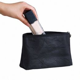simple DuPt Paper Cosmetic Bag with Zipper Portable Waterproof Toiletries Storage Bags Large-capacity Travel Organizer 03ln#