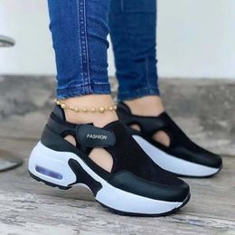 Fitness Shoes Women Fashion Vulcanized Sneakers Platform Solid Color Flats Ladies Casual Breathable Wedges Walking