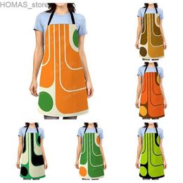 Aprons Aesthetic Women kitchen apron kids original Children Waterproof girl fashionable princess waiter work apron oil proof geometry Y2404011E59