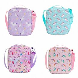 cute Unicorn Lunch Bag Carto Insulated Thermal Food Bag Lunchbox Picnic Supplies Cooler Bag for Kids Girl Boy I5s6#